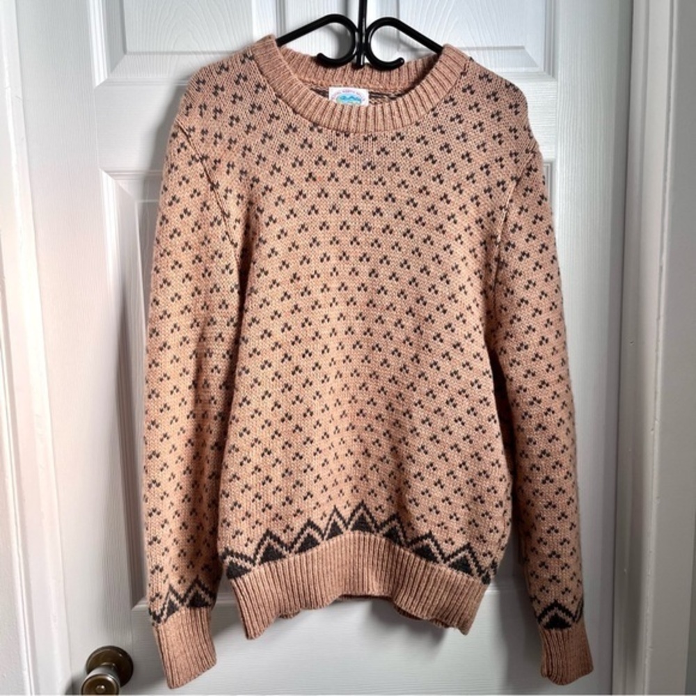 Vintage Royal North Mills Outfitters USA Sweater wool blend brown Men Medium